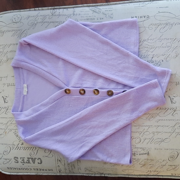Cropped Cardigan - Lavender - Picture 1 of 1
